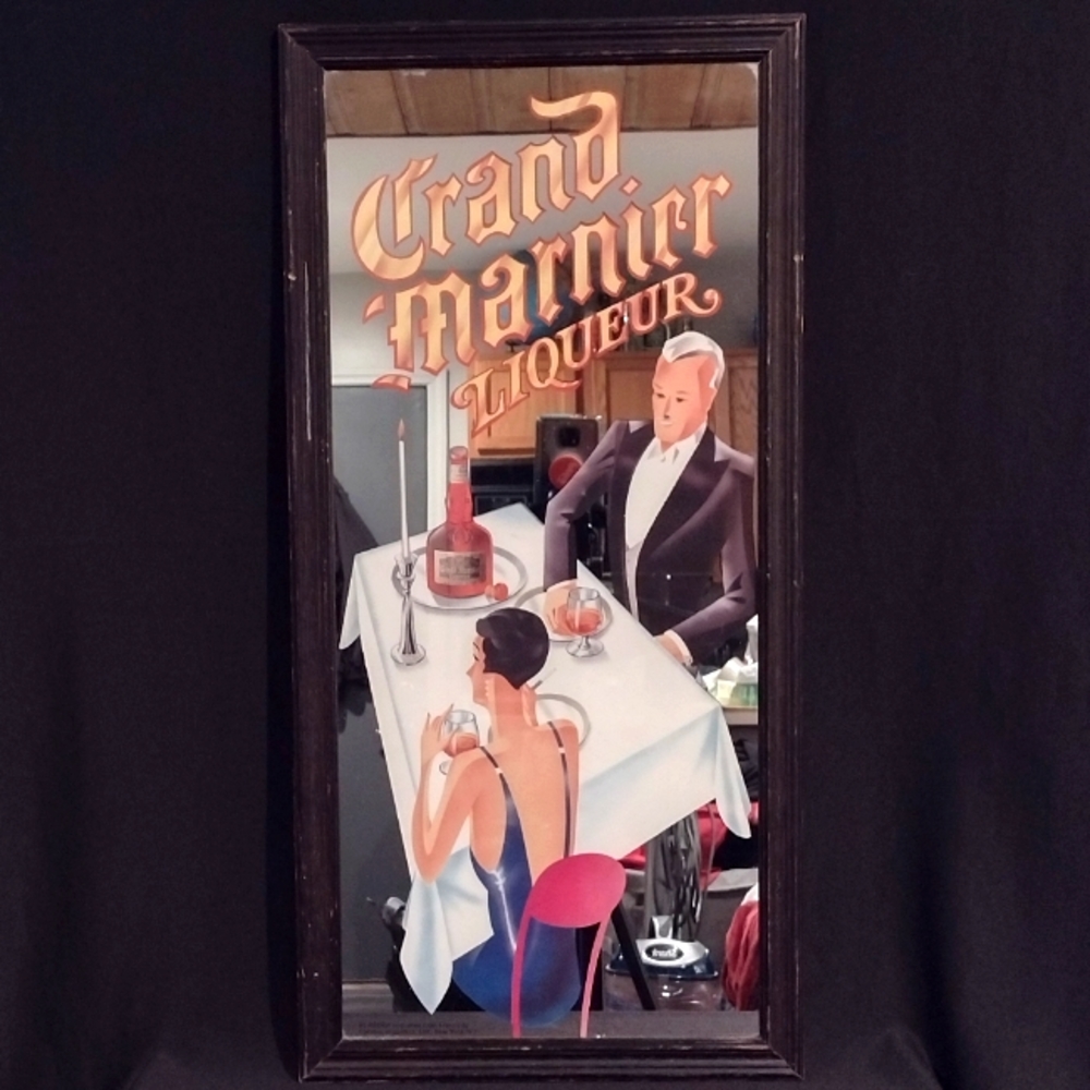 Vintage Grand Marnier Mirror 9''x18"